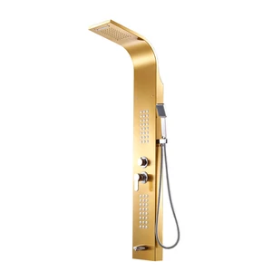 GOLD shower panel, stainless steel