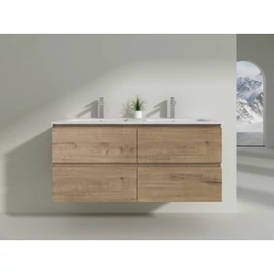 Dijon Sonoma bathroom cabinet with sink 120cm