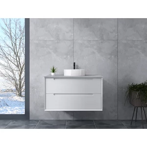 Genova White bathroom cabinet with washbasin 60 cm
