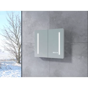 Sevilla White two-door mirrored wardrobe with LED lighting 60 cm