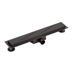 Burela matt black shower drain, 50 cm