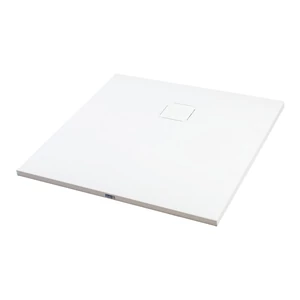Cagliari White 80x80x2.6 cm square, SMC shower tray with siphon