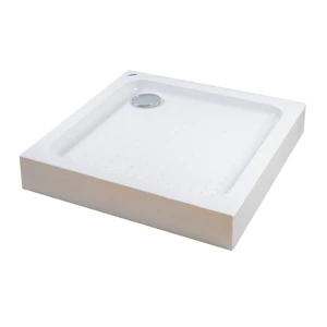 Almagro 80x80x13.5 cm square acrylic shower tray with siphon