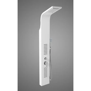 Alegre White shower panel, stainless steel