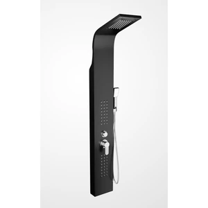 Alegre Black shower panel, stainless steel