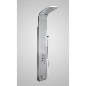 Merin Silver shower panel, stainless steel