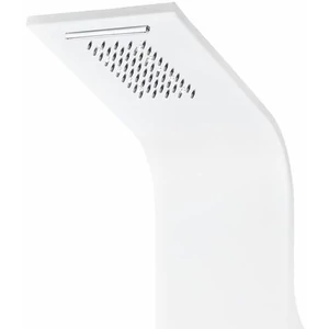 Verona White thermostatic shower panel, stainless steel, LED