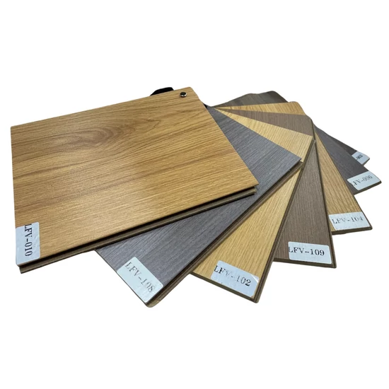 W-STEP laminate flooring product sample with colors