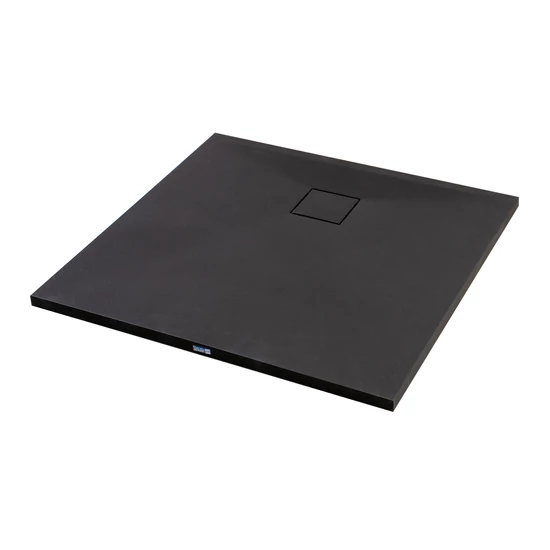Cagliari Black 80x80x2.6 cm square, SMC shower tray with siphon