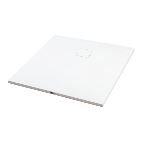 Cagliari White 80x80x2.6 cm square, SMC shower tray with siphon