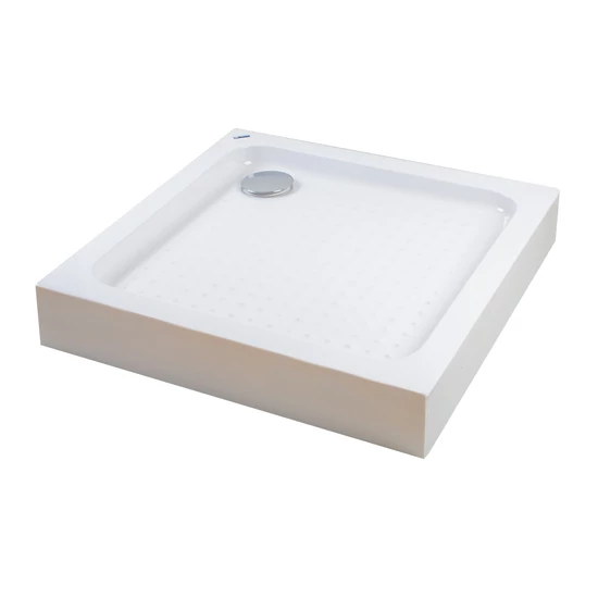 Almagro 80x80x13.5 cm square acrylic shower tray with siphon