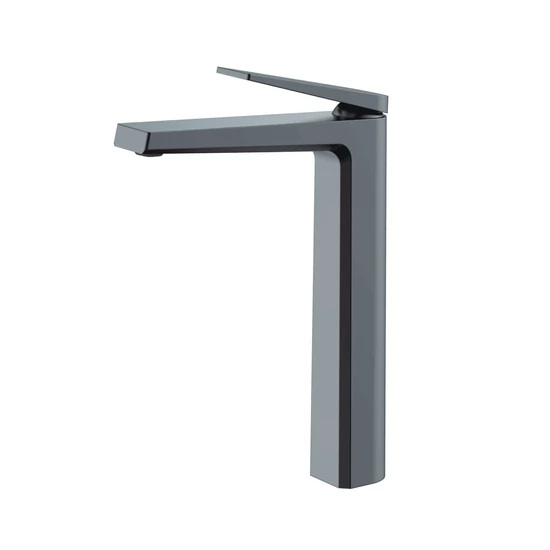 Singapore Gun Grey raised basin faucet