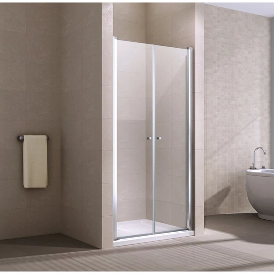 Westy 80 double-wing shower door, 195cm, 6mm, NANO