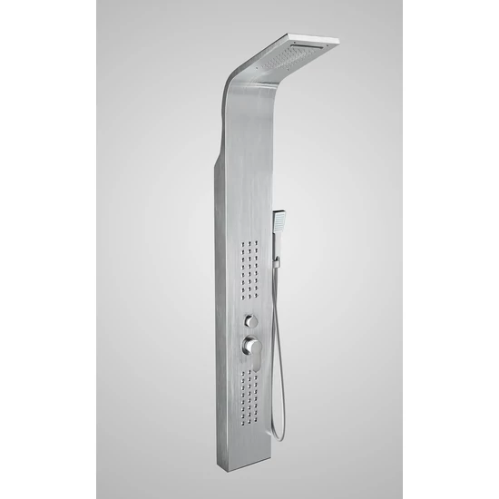 Alegre Silver shower panel, stainless steel