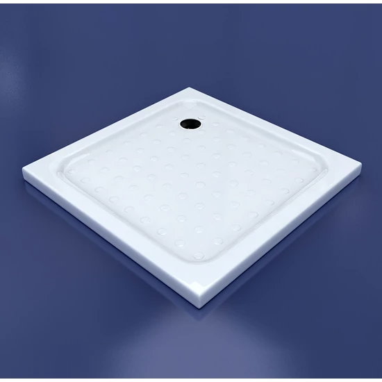 Dotty 100x100x5 cm square acrylic shower tray with siphon