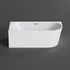 CORNER semi-freestanding bathtub, corner, left, white, 160x75x58 cm