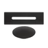 Steel overflow and drain cover set for freestanding bathtub, black