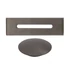 Steel overflow and drain cover set for freestanding bathtub, gun gray