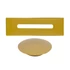 Steel overflow and drain cover set for freestanding bathtub, gold