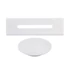 Steel overflow and drain cover set for freestanding bathtub, white