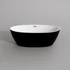 OVAL freestanding bathtub, black and white, 170x80x58 cm