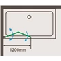 Picture 4/4 -Alvor 6mm, 120x140 bathtub screen