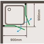 Picture 6/6 -Elba shower cabin 90x90, 195cm, 6mm, NANO