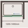 Picture 4/4 -Elche 130 sliding shower door, 190cm, 6mm, NANO