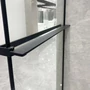 Picture 2/7 -Rochelle Black shower shelf and towel holder for shower wall, 140 cm