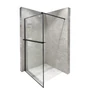 Picture 6/7 -Rochelle Black shower shelf and towel holder for shower wall, 140 cm