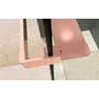 Picture 2/7 -Rochelle Rose Gold shower shelf and towel holder for shower wall, 80 cm