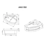 Picture 6/9 -Nizza asymmetrical bathtub, right 150x100 cm