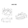 Picture 6/9 -Nizza asymmetrical bathtub, right 160x100 cm