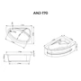 Picture 6/9 -Nizza asymmetrical bathtub, right 170x100 cm