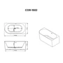 Picture 4/4 -CORNER semi-freestanding bathtub, corner, right, white, 150x75x58 cm