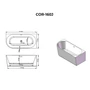 Picture 4/4 -CORNER semi-freestanding bathtub, corner, right, white, 160x75x58 cm