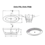 Picture 4/4 -OVAL freestanding bathtub, white, 170x80x58 cm