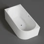 Picture 2/4 -CORNER semi-freestanding bathtub, corner, left, white, 150x75x58 cm
