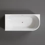Picture 3/4 -CORNER semi-freestanding bathtub, corner, left, white, 150x75x58 cm