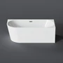Picture 1/4 -CORNER semi-freestanding bathtub, corner, right, white, 150x75x58 cm
