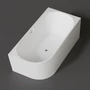 Picture 2/4 -CORNER semi-freestanding bathtub, corner, right, white, 150x75x58 cm