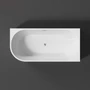 Picture 3/4 -CORNER semi-freestanding bathtub, corner, right, white, 150x75x58 cm