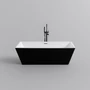 Picture 1/2 -CUBE freestanding bathtub, black and white, 170x75x58 cm