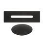 Picture 1/6 -Steel overflow and drain cover set for freestanding bathtub, black
