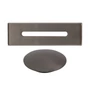 Picture 1/6 -Steel overflow and drain cover set for freestanding bathtub, gun gray