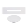 Picture 1/6 -Steel overflow and drain cover set for freestanding bathtub, white