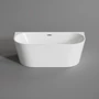 Picture 1/4 -LANA semi-freestanding bathtub, wall-mounted, white, 160x80x58 cm
