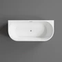 Picture 3/4 -LANA semi-freestanding bathtub, wall-mounted, white, 160x80x58 cm
