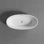 Picture 3/4 -OVAL freestanding bathtub, white, 155x80x58 cm