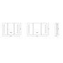 Picture 3/3 -Vicenza White three-door mirrored wardrobe with LED lighting 100 cm